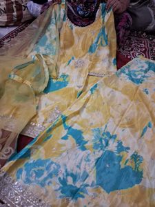 Heavy party  Wear plazo Dress 40 Size