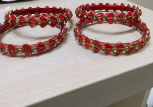 Red &amp; Gold Bangle Set