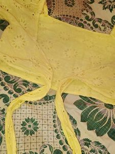 Yellow Eyelet Dress