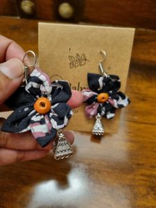 BRAND NEW FABRIC ART Hand Crafted Jhumka Earring