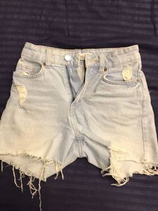Distressed Denim Shorts