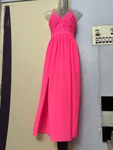 No boundaries Hot Pink Cochett Maxi Dress