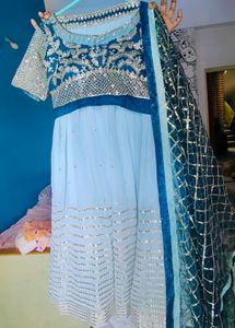 Elegant Blue Lehanga Choli Set