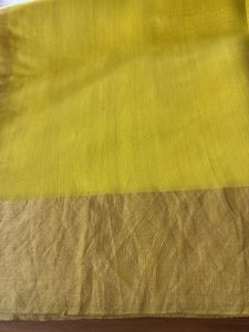 Raw mango Yellow Chanderi Saree