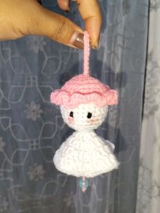 Crochet Pink &amp; White Angel