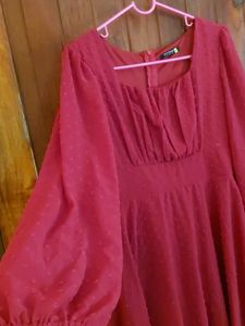 Tokyo Talkies Maroon Dress