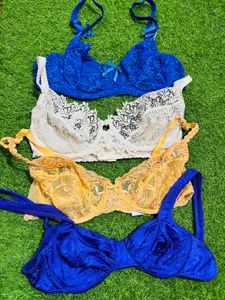 34 Size Net Bra Non Padded