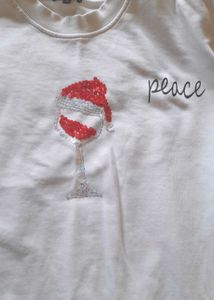 White Christmas Sweatshirt With DIY Sequin