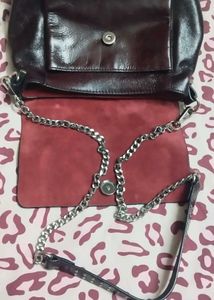ZARA Studded Leather Handbag
