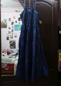 Navy Blue Flowy Dress