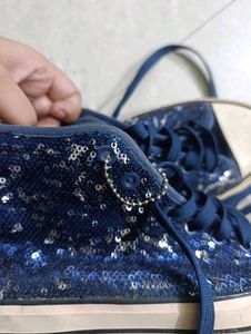 Sequined Double Shade Embellished Sneakers
