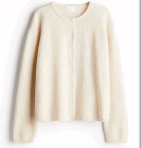 H&M Loose Fit Beige Cardigan - Soft & Cozy