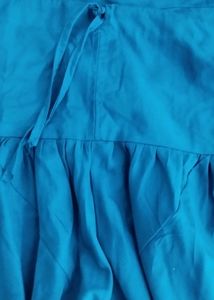 Tailor stitched cobalt blue belt style chooridar