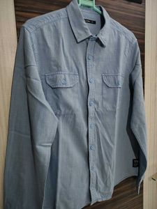 Zudio M sized double pocket Blue Shirt
