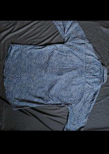 Patterned Blue Shirt