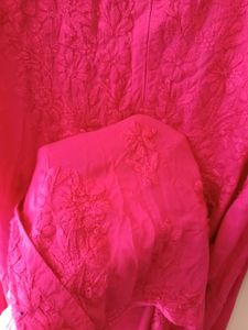 Rose Pink Handwork Chikankari Suit