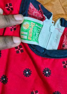 Red Printed Girls Dress