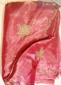 Pink heavy Saree