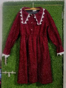 Sparkly Burgundy Party Dress