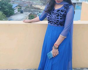Anarkali Suit Blue Colour
