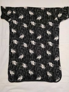 Bohot Chic Oversized Black And White Top