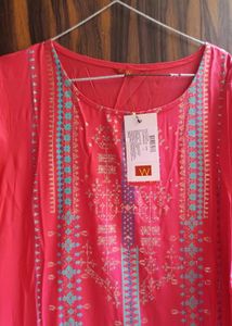 Vibrant Pink Kurti with Ethnic Motifs By W