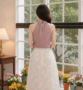 Elegant Mauve Halter Top