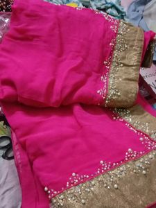 Rose Pink Heavy Saree