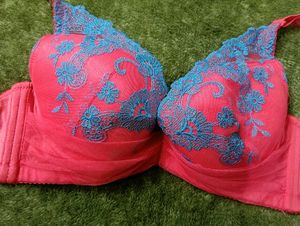 Pink & Blue Lace Bra