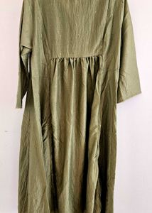 Olive Green Embellished Kurta