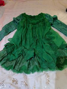 Emerald Green Lace Dress
