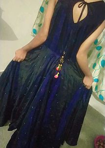 Elegant Ethnic Gown With Leggings And Dupatta