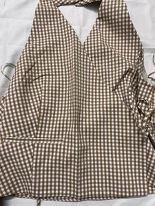 Checkered Halter Top