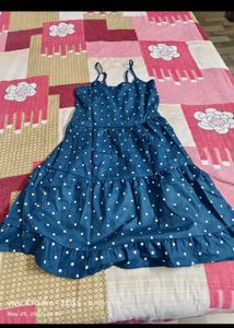 Blue Skater Mini Dress