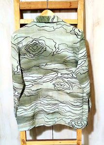 Olive Green Patterned Shirt si,e-42