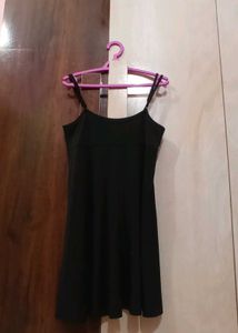 Urbanic Black Pinafore Dress With Adjustable Strap
