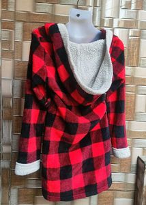 Red &amp; Black Plaid Robe
