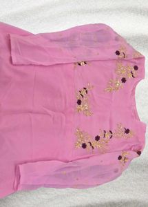 Pink Embroidered Dress💃