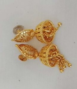 Golden Jhumka Earrings