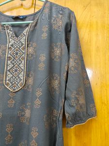 Gray Printed Kurti