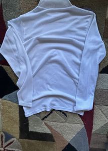 H&amp;M Monogram White Turtleneck Sweater