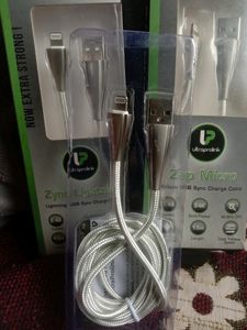 I Phone Charger Silver Metal Body