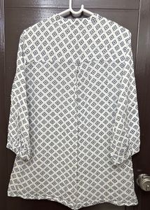 Max White And Blue Printed Tunic