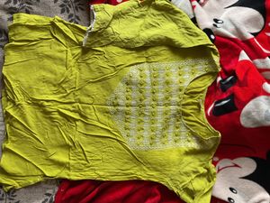 Embroidered Green Short Kurta