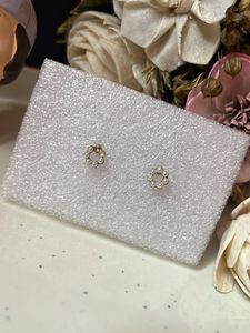Pearl Circle Stud Earrings