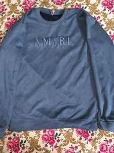 AMIRI Blue Crewneck Sweatshirt