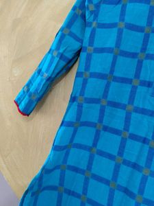 Blue Straight Kurti