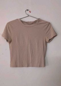 Zara cropped stretch t-shirt