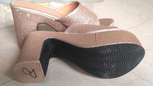 Sparkly Platform Heel Sandal Unused