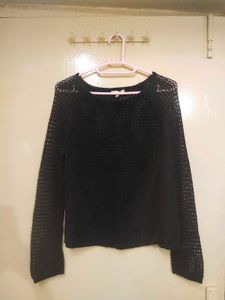 Black Loosely Knitted Top